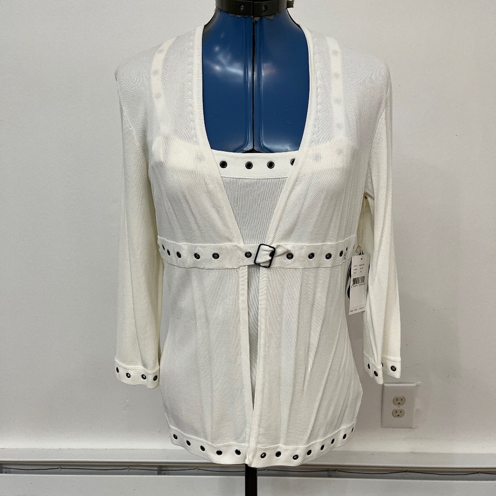 White pretty sweater on top